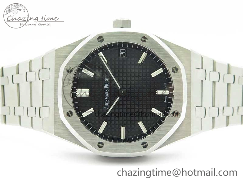 EyeCatching Royal Oak 41mm 15500 SS OMF Best Edition Black Textured Dial on SS Bracelet A 4856