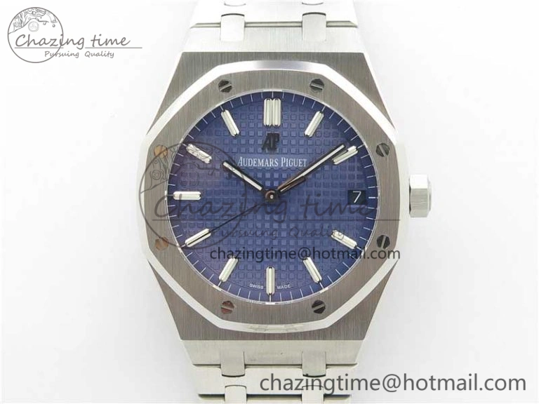 Royal Oak 41mm 15500 SS OMF Best Edition Blue Textured Dial on SS Bracelet A Unisex 4854