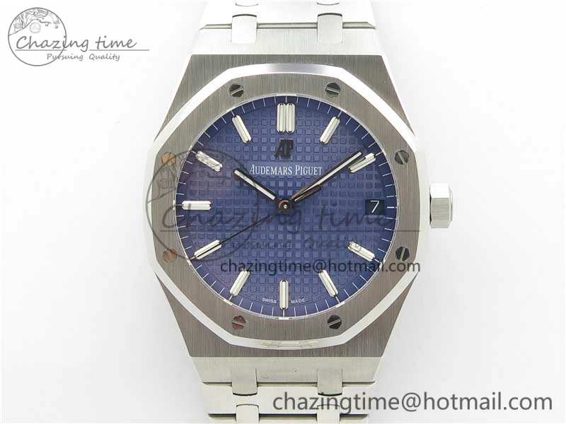 Royal Oak 41mm 15500 SS OMF Best Edition Blue Textured Dial on SS Bracelet A Unisex 4854