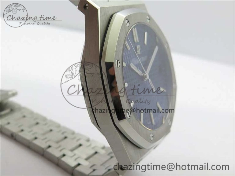 Royal Oak 41mm 15500 SS OMF Best Edition Blue Textured Dial on SS Bracelet A Unisex 4854