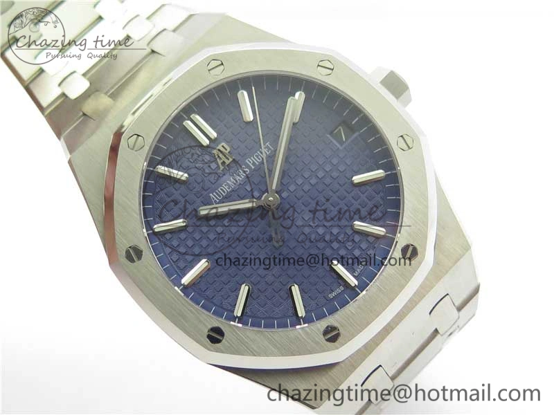 Royal Oak 41mm 15500 SS OMF Best Edition Blue Textured Dial on SS Bracelet A Unisex 4854