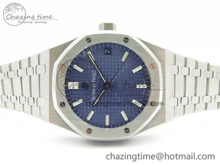 Royal Oak 41mm 15500 SS OMF Best Edition Blue Textured Dial on SS Bracelet A Unisex 4854