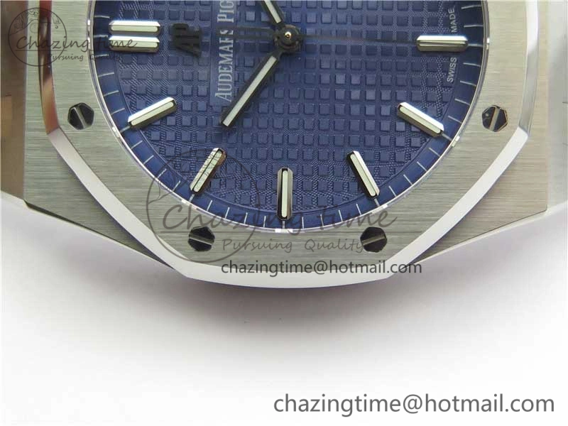 Royal Oak 41mm 15500 SS OMF Best Edition Blue Textured Dial on SS Bracelet A Unisex 4854