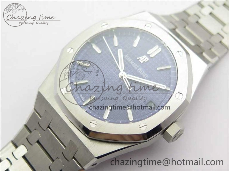 Royal Oak 41mm 15500 SS OMF Best Edition Blue Textured Dial on SS Bracelet A Unisex 4854