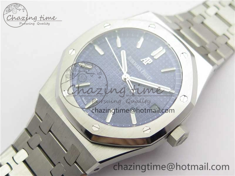 Royal Oak 41mm 15500 SS OMF Best Edition Blue Textured Dial on SS Bracelet A Unisex 4854