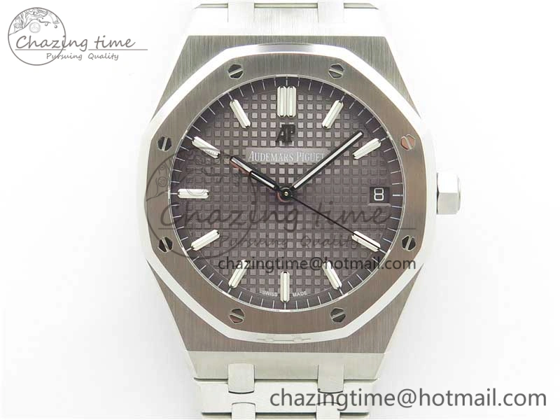 Royal Oak 41mm 15500 SS OMF Best Edition Gray Textured Dial on SS Bracelet A DailyWear 4855