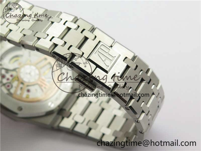 EyeCatching Royal Oak 41mm 15500 SS OMF Best Edition White Textured Dial on SS Bracelet A 4857