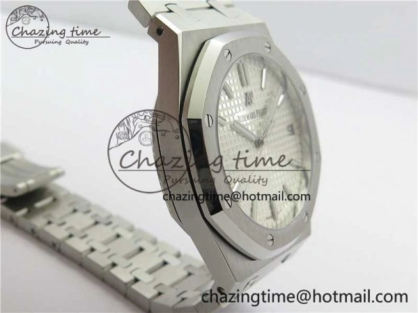 EyeCatching Royal Oak 41mm 15500 SS OMF Best Edition White Textured Dial on SS Bracelet A 4857