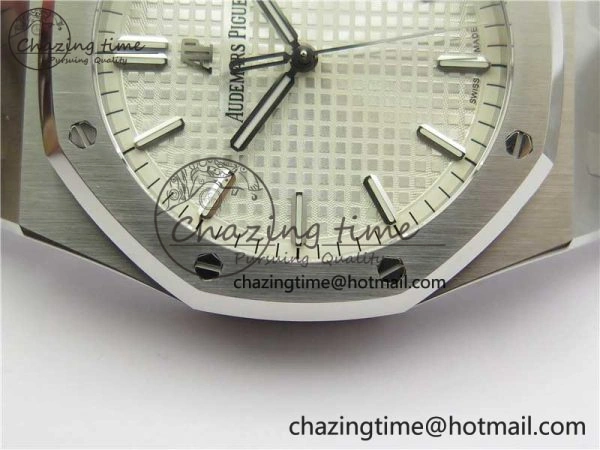EyeCatching Royal Oak 41mm 15500 SS OMF Best Edition White Textured Dial on SS Bracelet A 4857
