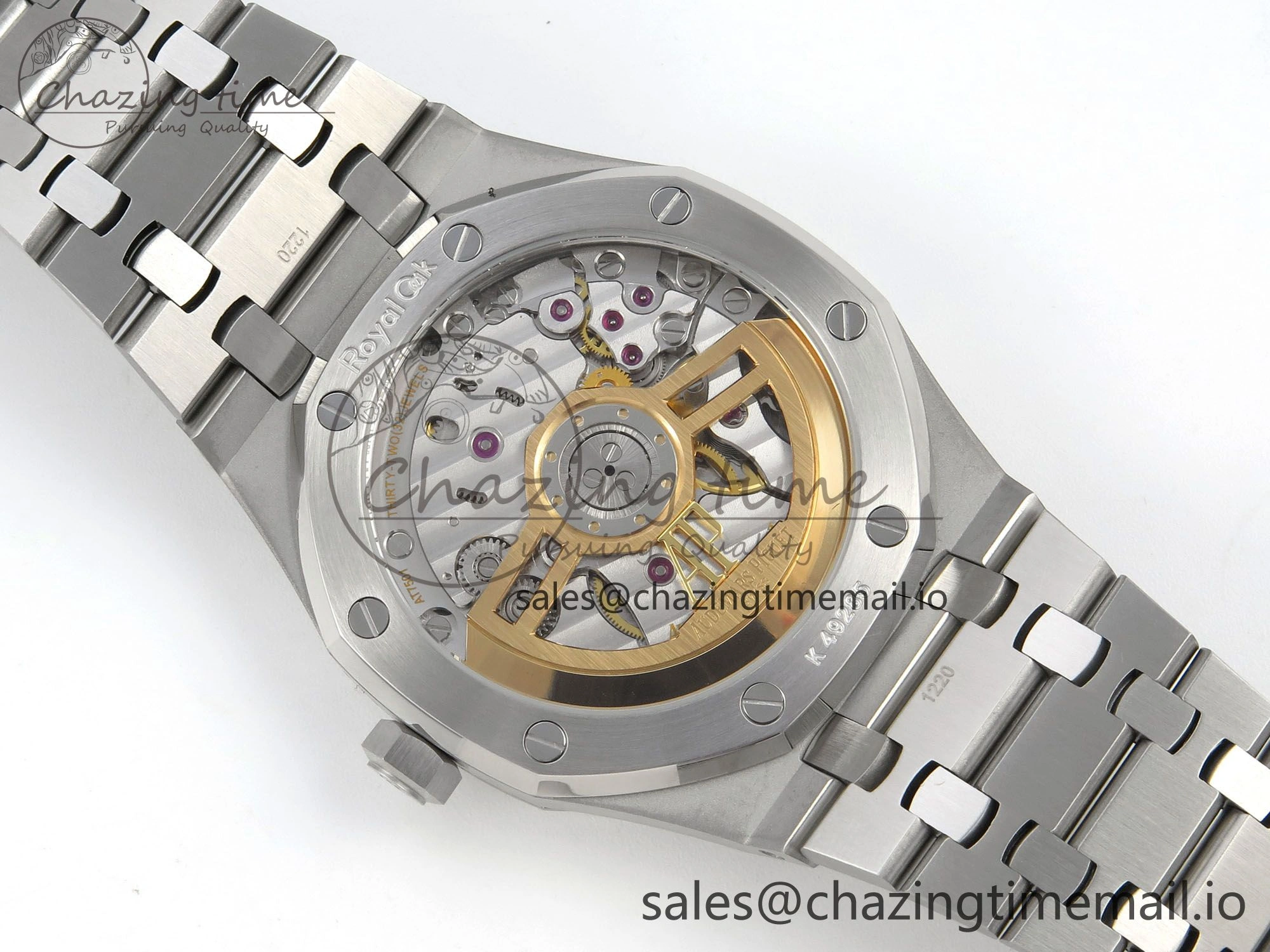 WrinkleFree Royal Oak 41mm 15500 SS RSF 1:1 Best Edition Black Dial on SS Bracelet SA4302 Super Clone 4210