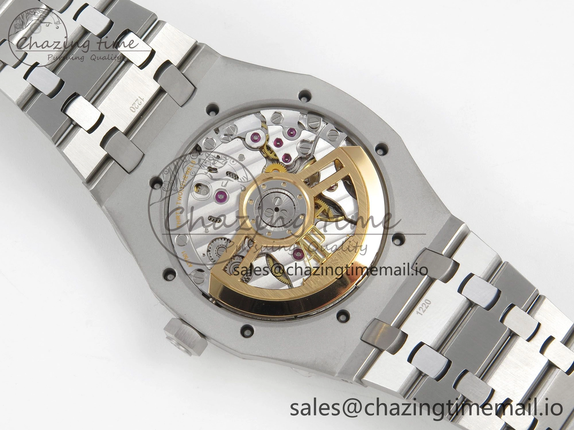 WrinkleFree Royal Oak 41mm 15500 SS RSF 1:1 Best Edition Black Dial on SS Bracelet SA4302 Super Clone 4210