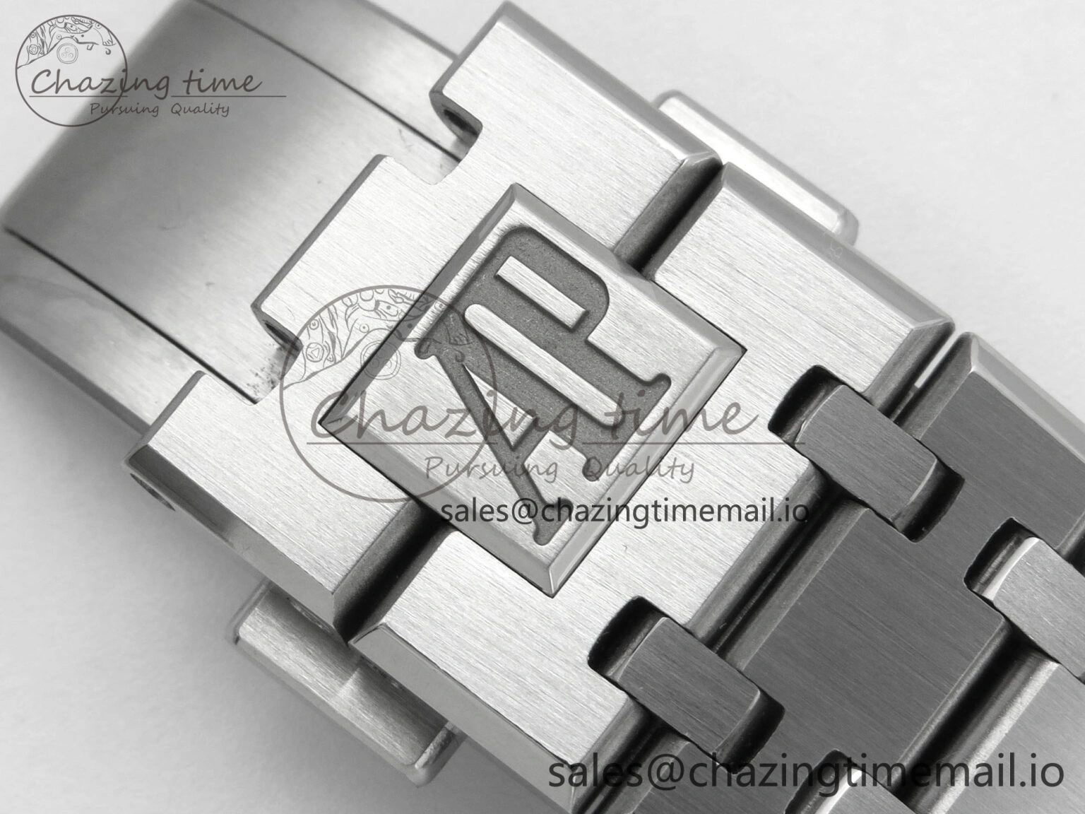 WrinkleFree Royal Oak 41mm 15500 SS RSF 1:1 Best Edition Black Dial on SS Bracelet SA4302 Super Clone 4210