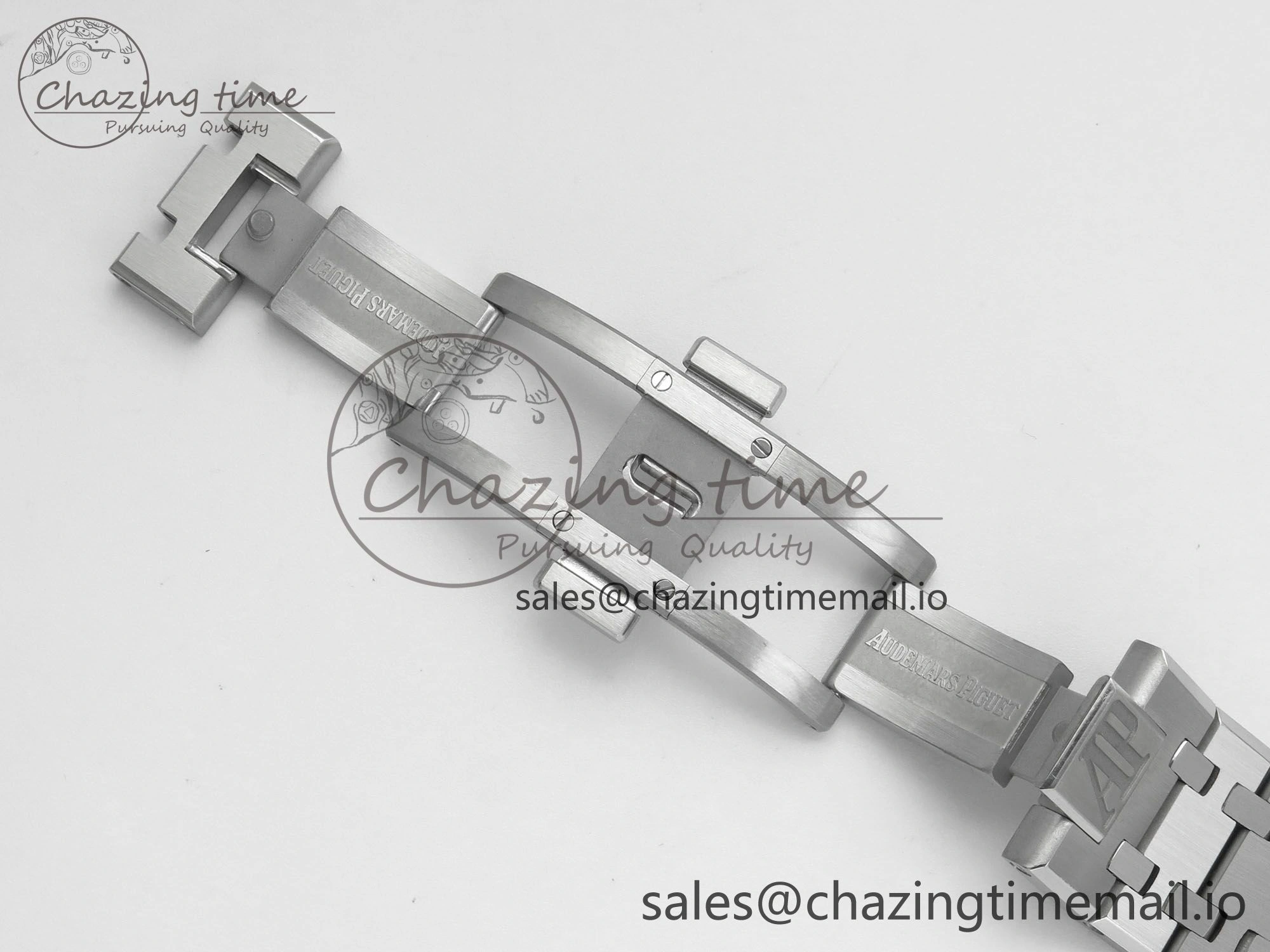 WrinkleFree Royal Oak 41mm 15500 SS RSF 1:1 Best Edition Black Dial on SS Bracelet SA4302 Super Clone 4210