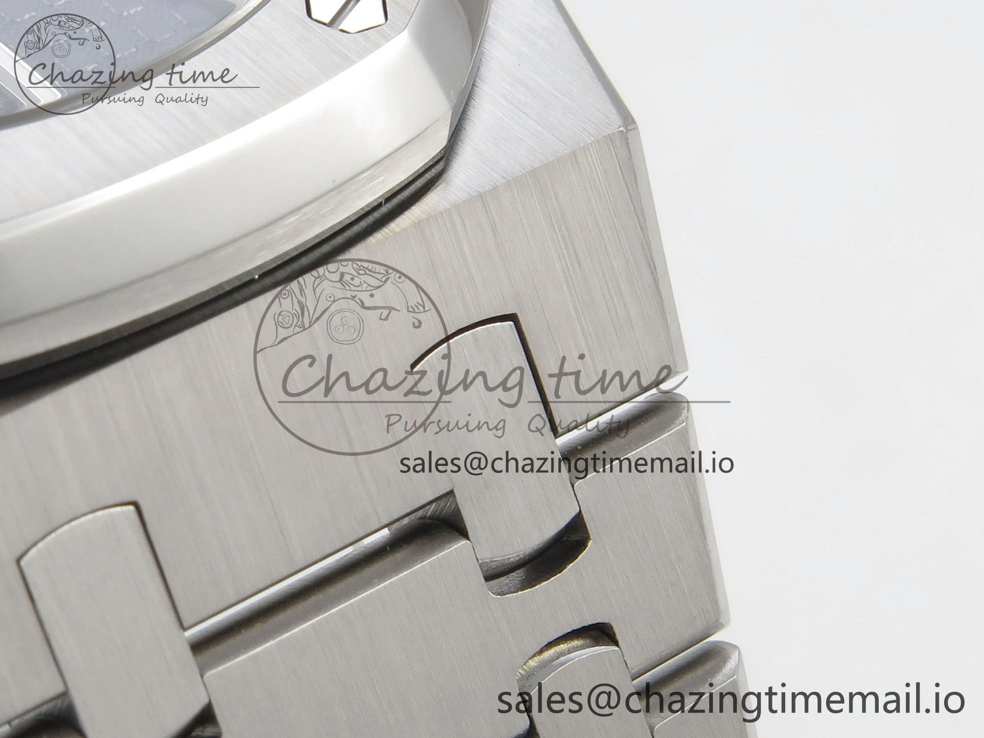 WrinkleFree Royal Oak 41mm 15500 SS RSF 1:1 Best Edition Black Dial on SS Bracelet SA4302 Super Clone 4210