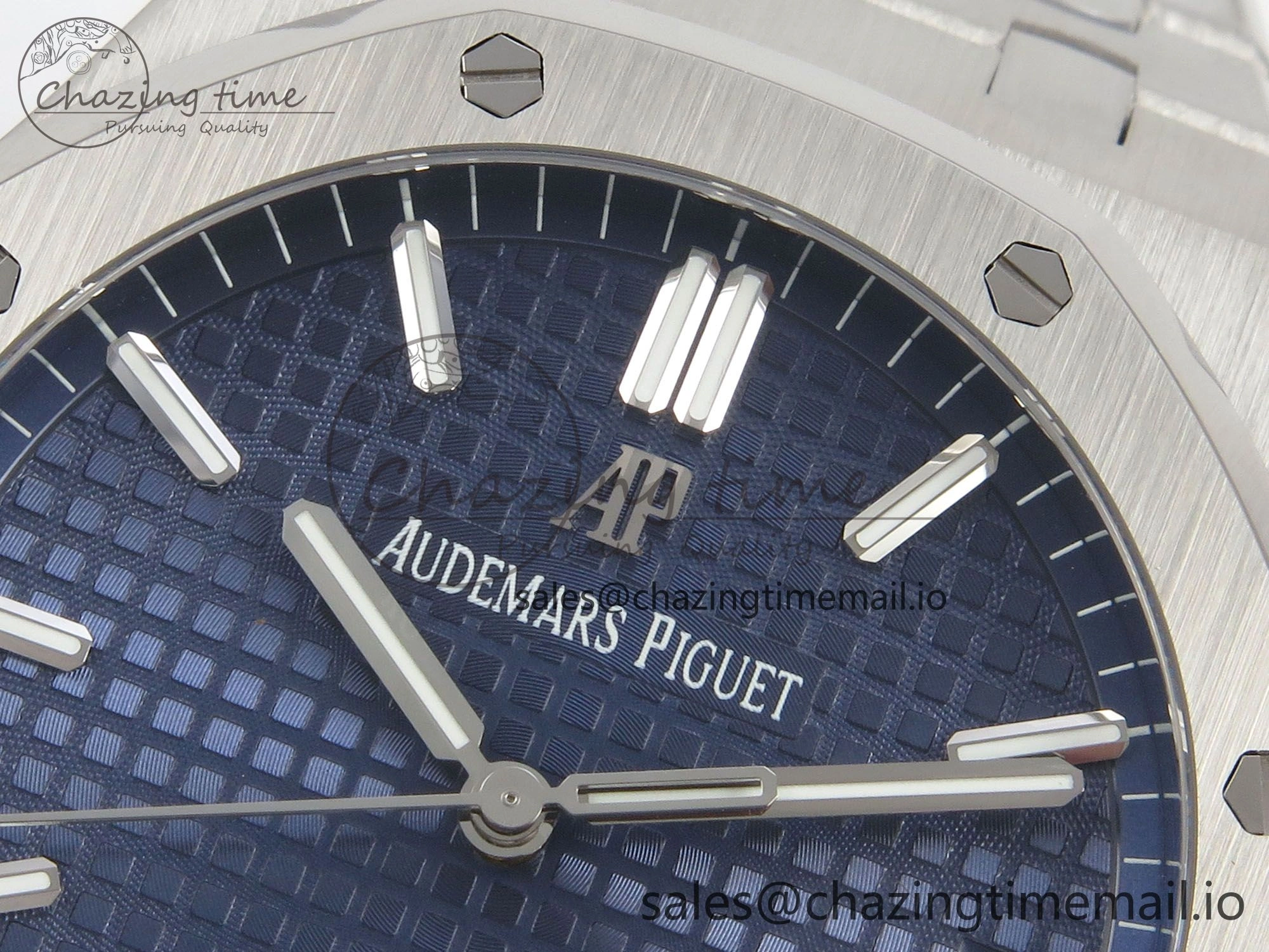 FashionForward Royal Oak 41mm 15500 SS RSF 1:1 Best Edition Blue Dial on SS Bracelet SA4302 Super Clone 4212