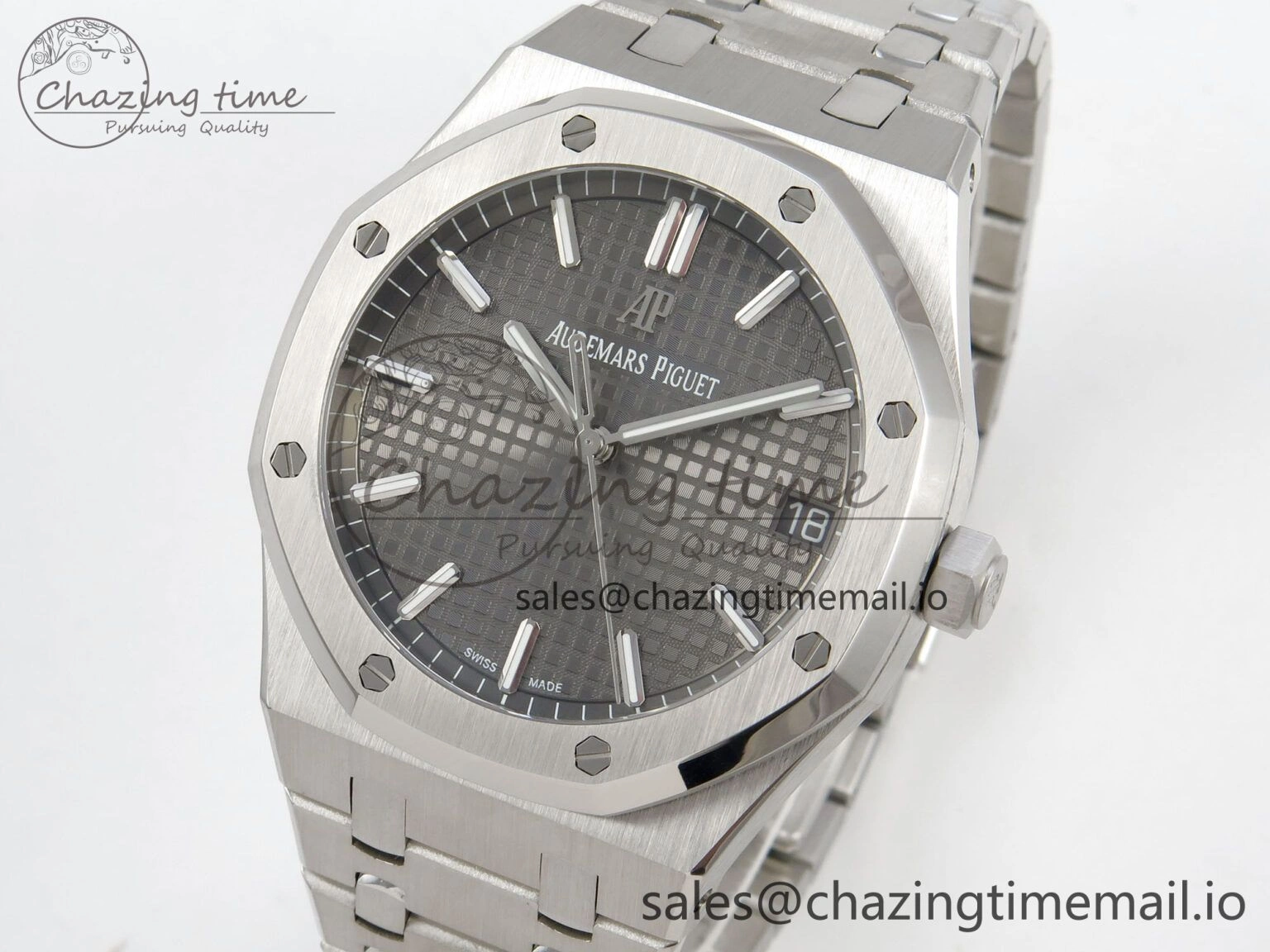 Royal Oak 41mm 15500 SS RSF 1:1 Best Edition Gray Dial on SS Bracelet SA4302 Super Clone Vibrant 4209