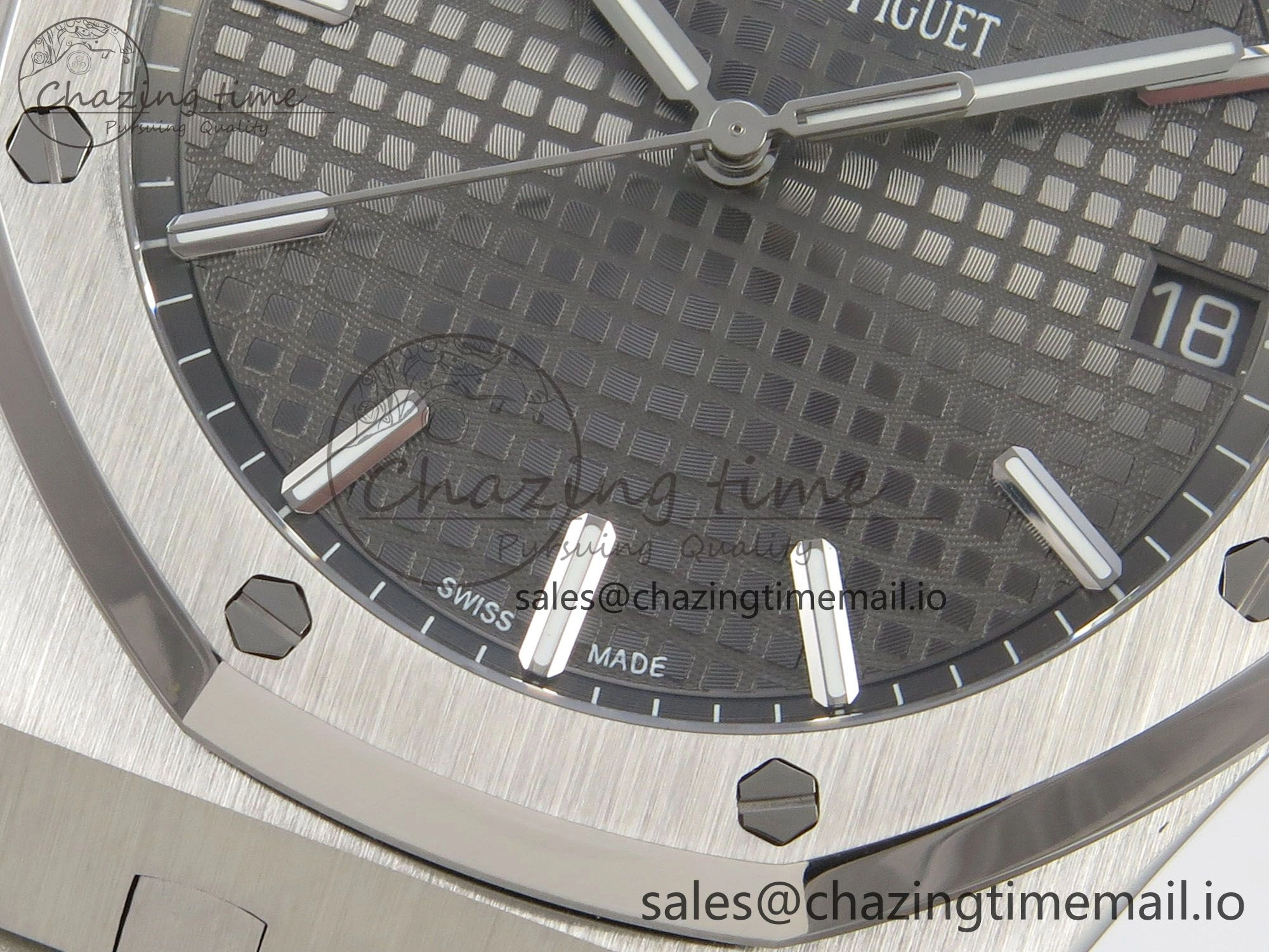 Royal Oak 41mm 15500 SS RSF 1:1 Best Edition Gray Dial on SS Bracelet SA4302 Super Clone Vibrant 4209