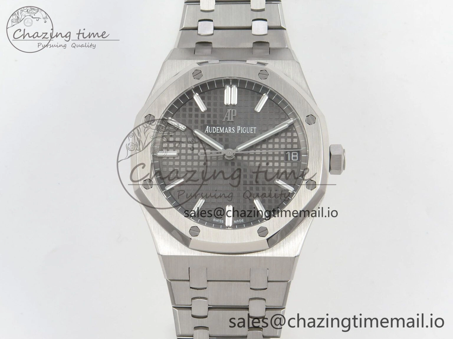 Royal Oak 41mm 15500 SS RSF 1:1 Best Edition Gray Dial on SS Bracelet SA4302 Super Clone Vibrant 4209