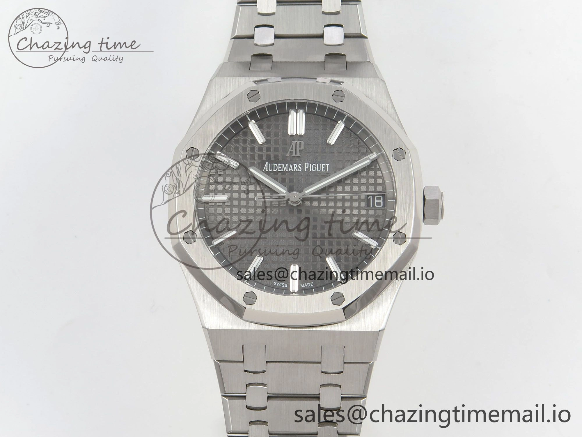 Royal Oak 41mm 15500 SS RSF 1:1 Best Edition Gray Dial on SS Bracelet SA4302 Super Clone Vibrant 4209