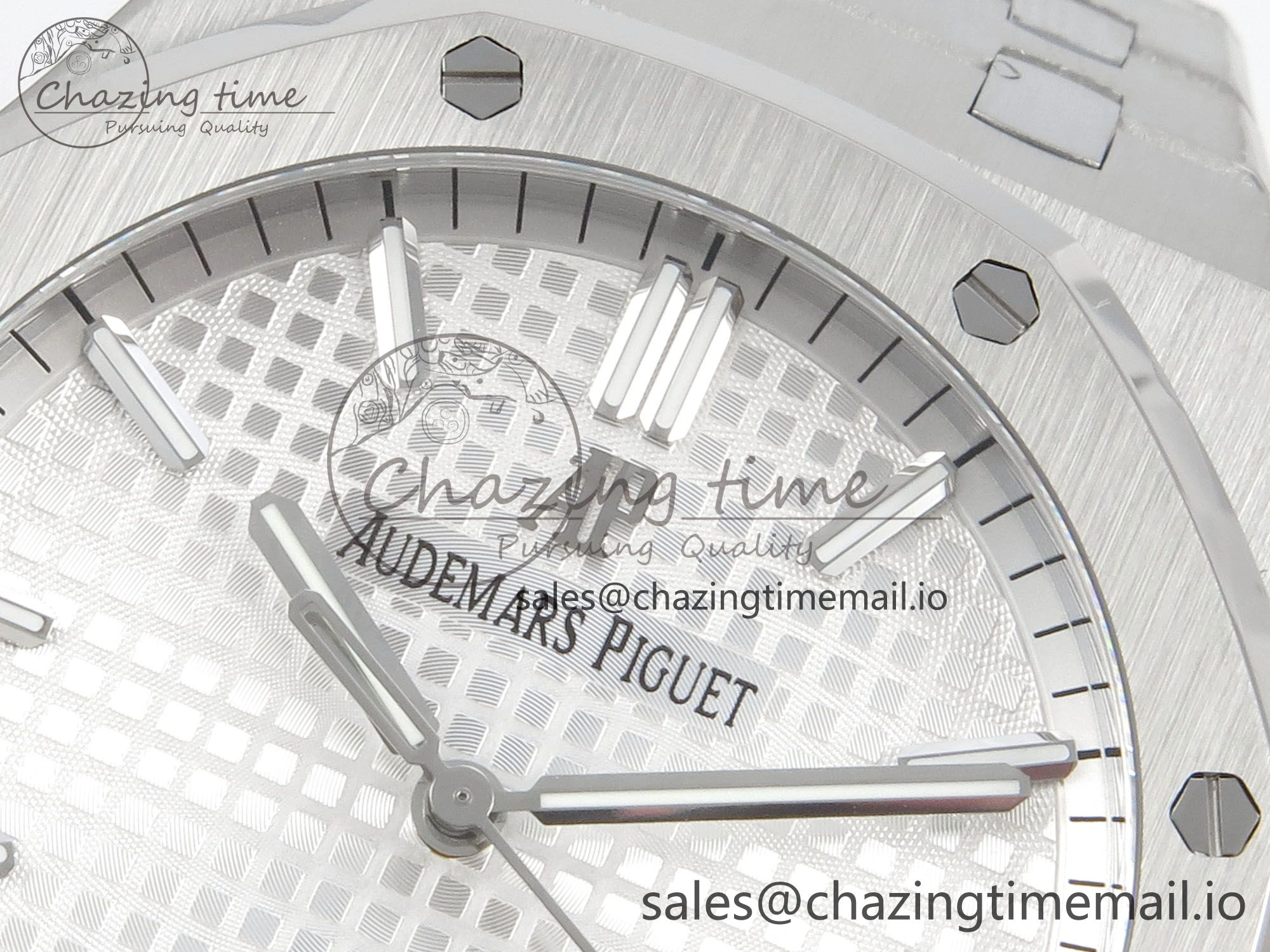 Royal Oak 41mm 15500 SS RSF 1:1 Best Edition White Dial on SS Bracelet SA4302 Super Clone Versatile 4208