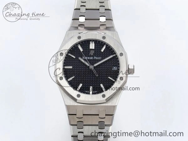 GoodFit Royal Oak 41mm 15500 SS SF 1:1 Best Edition Black Dial on SS Bracelet SA4302 Super Clone 4452