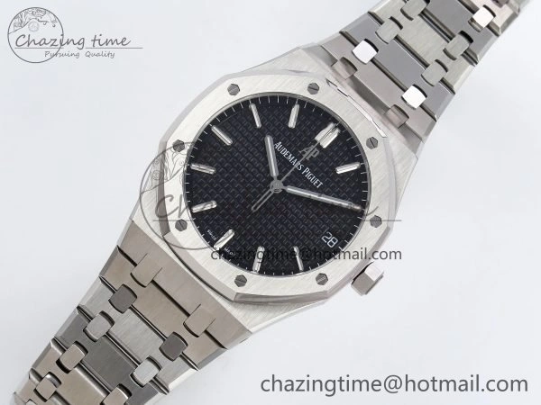 GoodFit Royal Oak 41mm 15500 SS SF 1:1 Best Edition Black Dial on SS Bracelet SA4302 Super Clone 4452
