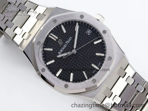GoodFit Royal Oak 41mm 15500 SS SF 1:1 Best Edition Black Dial on SS Bracelet SA4302 Super Clone 4452