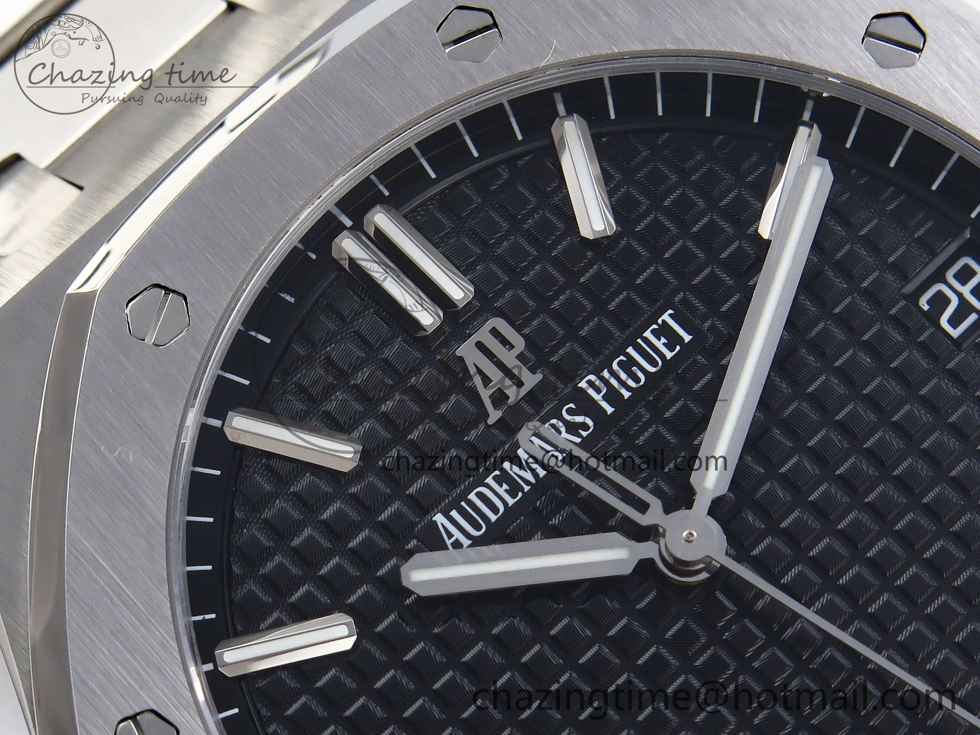 GoodFit Royal Oak 41mm 15500 SS SF 1:1 Best Edition Black Dial on SS Bracelet SA4302 Super Clone 4452