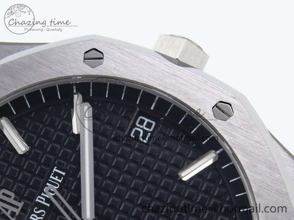GoodFit Royal Oak 41mm 15500 SS SF 1:1 Best Edition Black Dial on SS Bracelet SA4302 Super Clone 4452