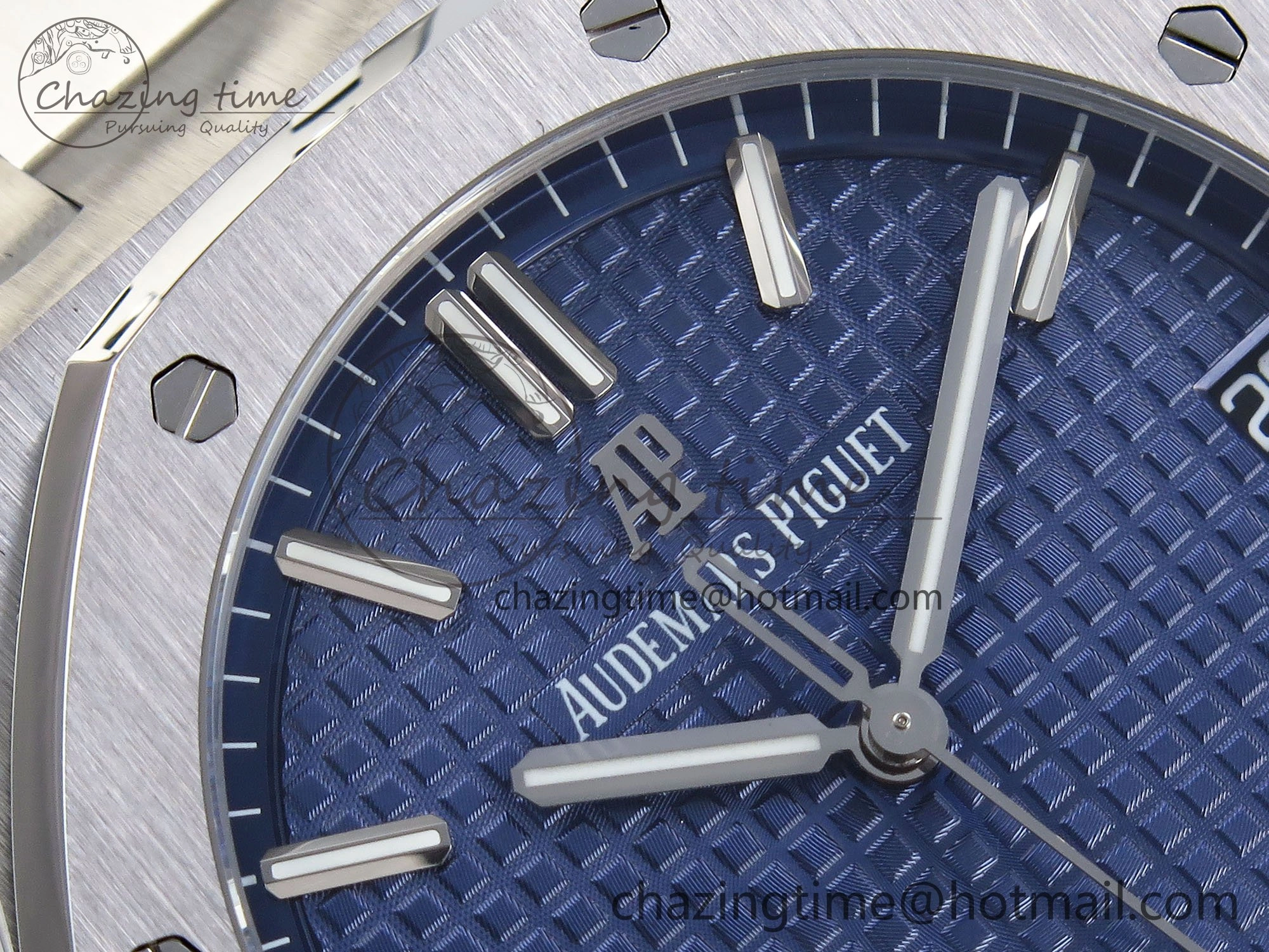 TopPick Royal Oak 41mm 15500 SS SF 1:1 Best Edition Blue Dial on SS Bracelet SA4302 Super Clone 4453