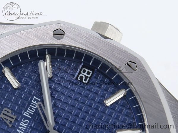 TopPick Royal Oak 41mm 15500 SS SF 1:1 Best Edition Blue Dial on SS Bracelet SA4302 Super Clone 4453