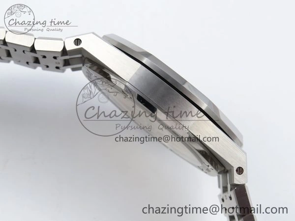 Royal Oak 41mm 15500 SS SF 1:1 Best Edition White Dial on SS Bracelet SA4302 Super Clone Flexible 4449