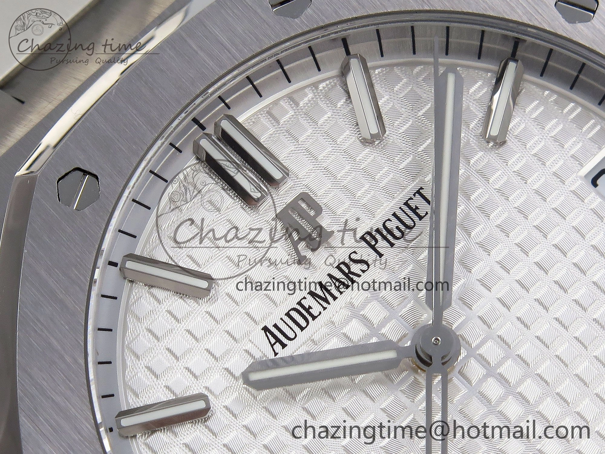Royal Oak 41mm 15500 SS SF 1:1 Best Edition White Dial on SS Bracelet SA4302 Super Clone Flexible 4449
