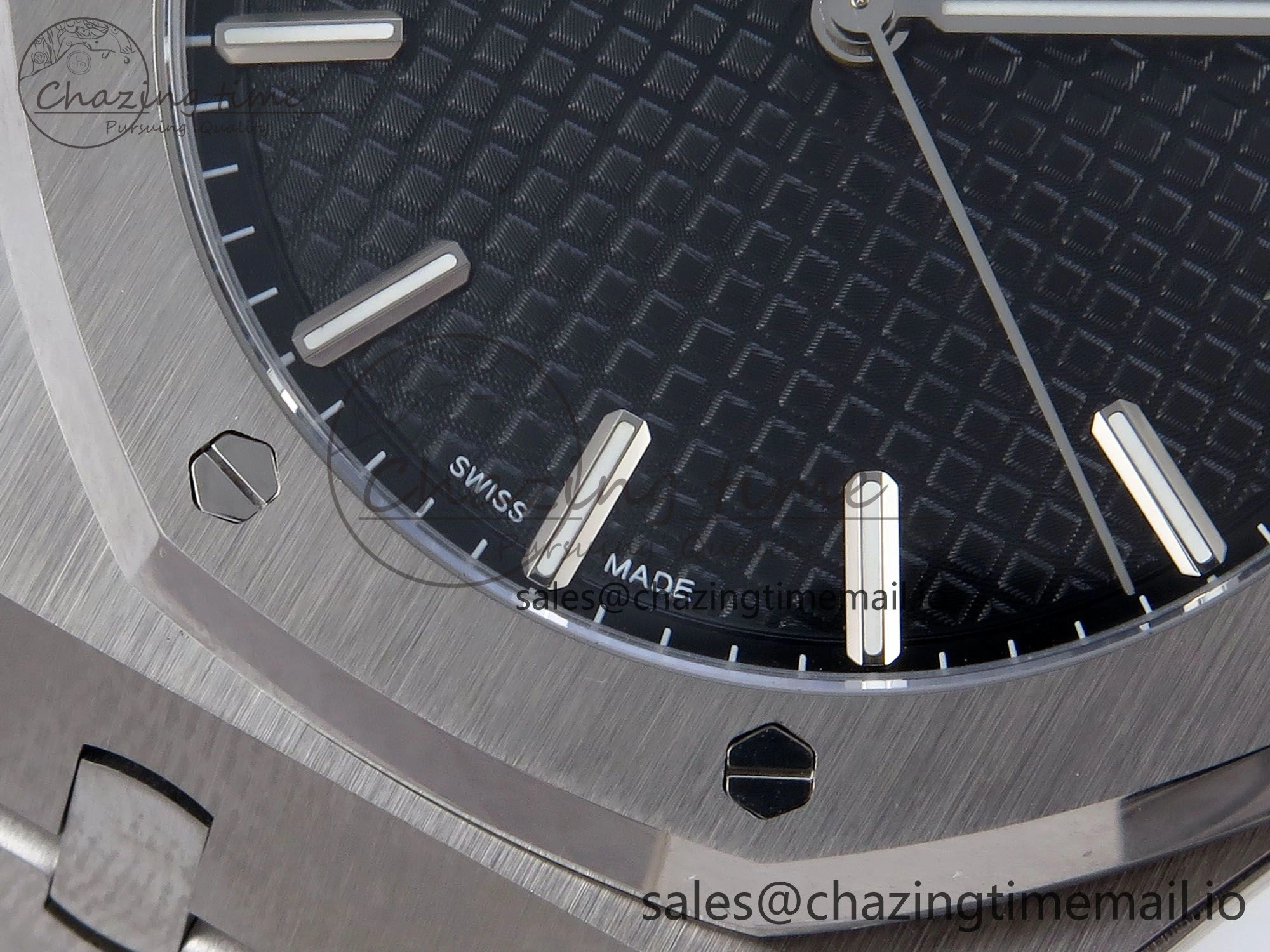Affordable Royal Oak 41mm 15500 SS TKF 1:1 Best Edition Black Dial on SS Bracelet SA4302 Super Clone 4305