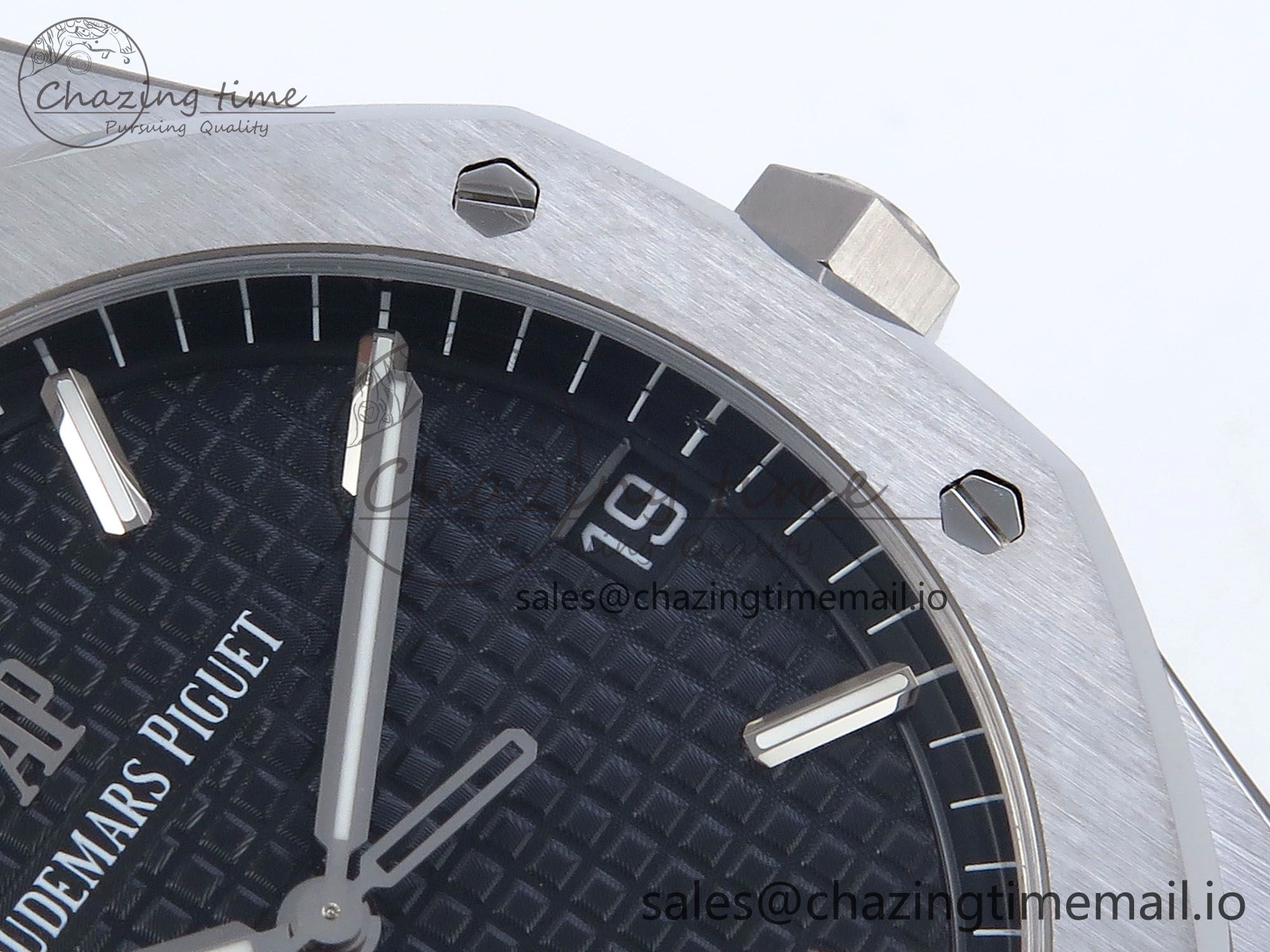 Affordable Royal Oak 41mm 15500 SS TKF 1:1 Best Edition Black Dial on SS Bracelet SA4302 Super Clone 4305