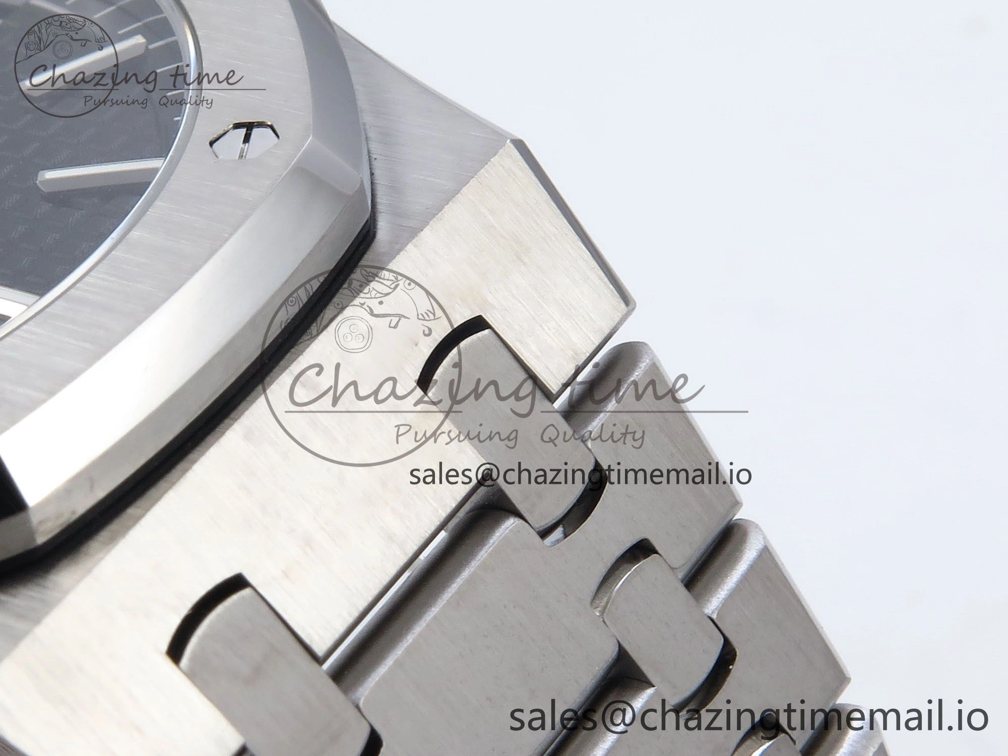 Affordable Royal Oak 41mm 15500 SS TKF 1:1 Best Edition Black Dial on SS Bracelet SA4302 Super Clone 4305