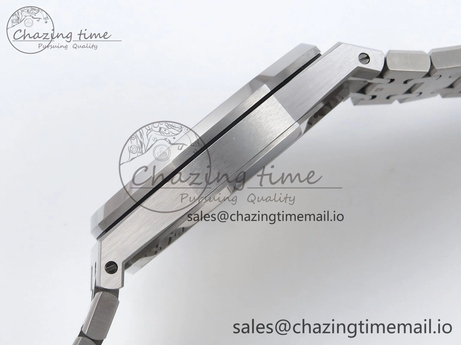 Royal Oak 41mm 15500 SS TKF 1:1 Best Edition Blue Dial on SS Bracelet SA4302 Super Clone SmoothTexture 4307