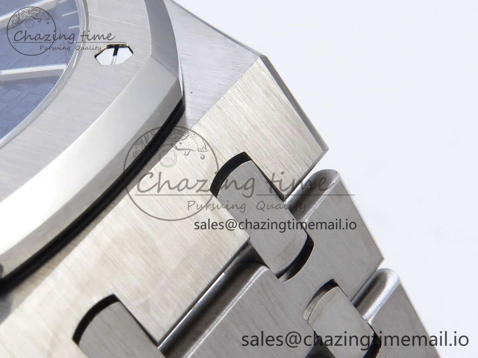 Royal Oak 41mm 15500 SS TKF 1:1 Best Edition Blue Dial on SS Bracelet SA4302 Super Clone SmoothTexture 4307