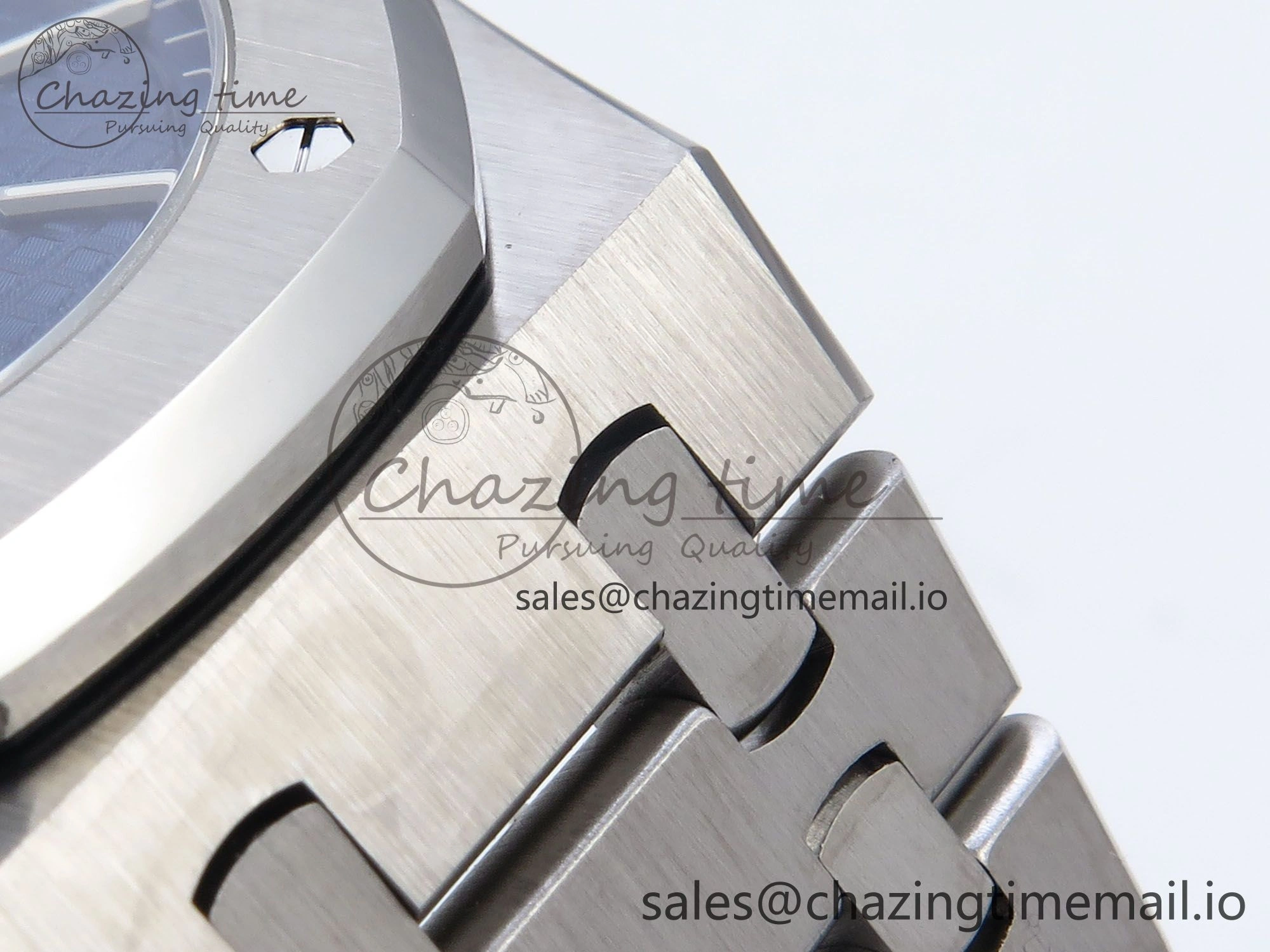 Royal Oak 41mm 15500 SS TKF 1:1 Best Edition Blue Dial on SS Bracelet SA4302 Super Clone SmoothTexture 4307
