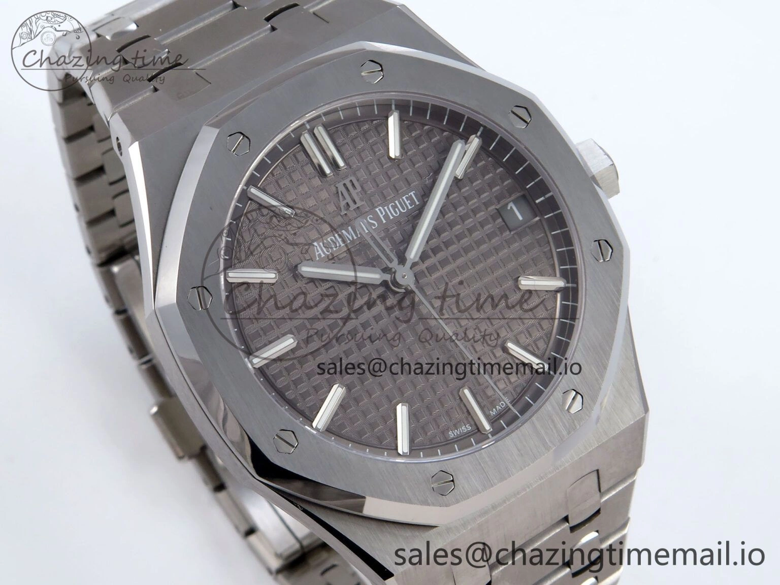 Premium Royal Oak 41mm 15500 SS TKF 1:1 Best Edition Gray Dial on SS Bracelet SA4302 Super Clone 4309