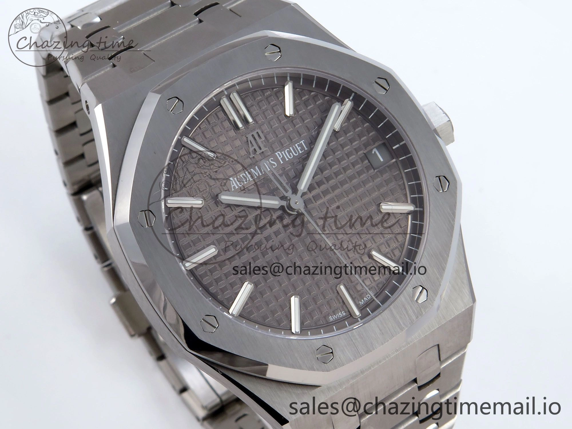 Premium Royal Oak 41mm 15500 SS TKF 1:1 Best Edition Gray Dial on SS Bracelet SA4302 Super Clone 4309