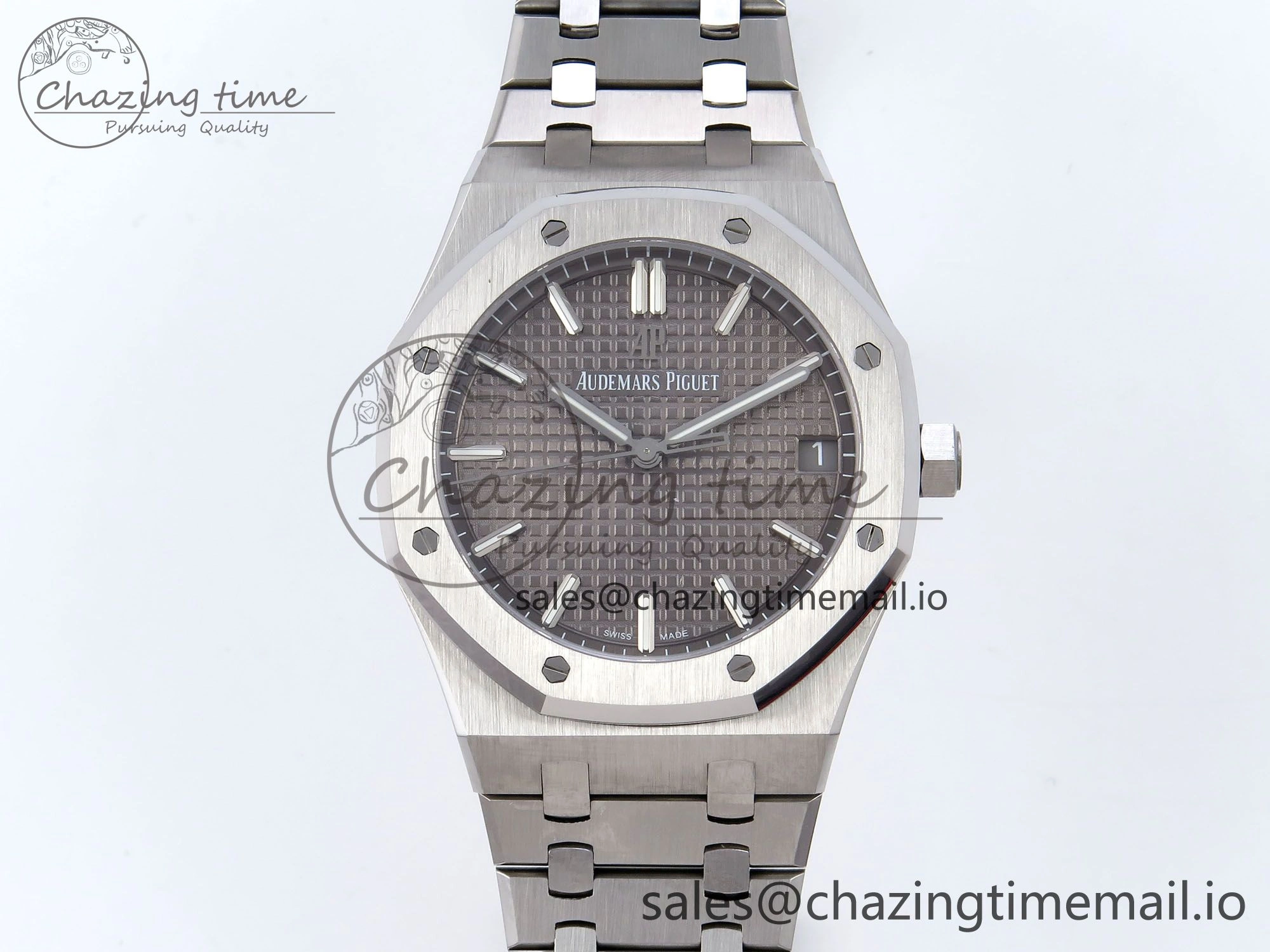 Premium Royal Oak 41mm 15500 SS TKF 1:1 Best Edition Gray Dial on SS Bracelet SA4302 Super Clone 4309