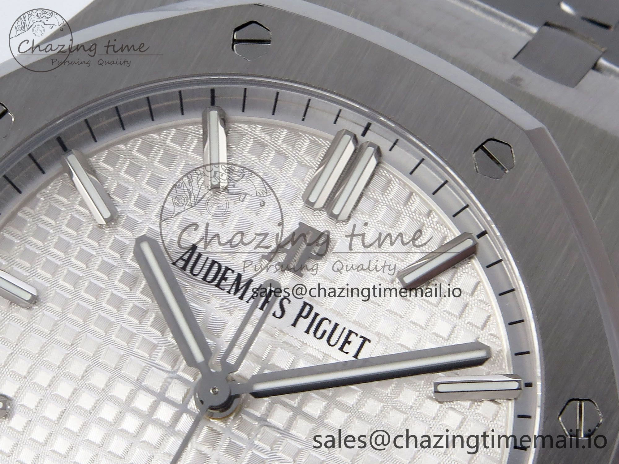 QuickDry Royal Oak 41mm 15500 SS TKF 1:1 Best Edition White Dial on SS Bracelet SA4302 Super Clone 4306