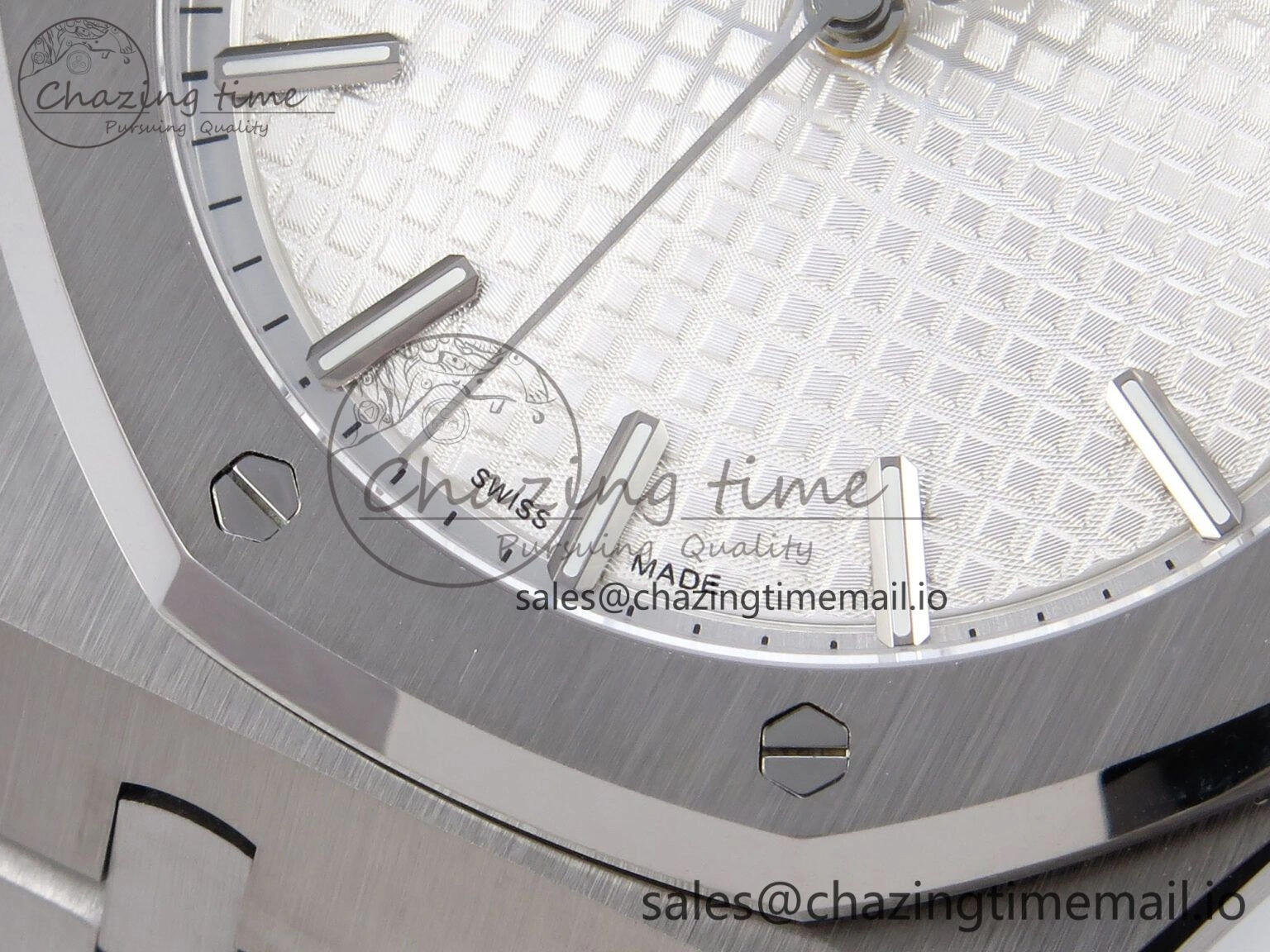 QuickDry Royal Oak 41mm 15500 SS TKF 1:1 Best Edition White Dial on SS Bracelet SA4302 Super Clone 4306