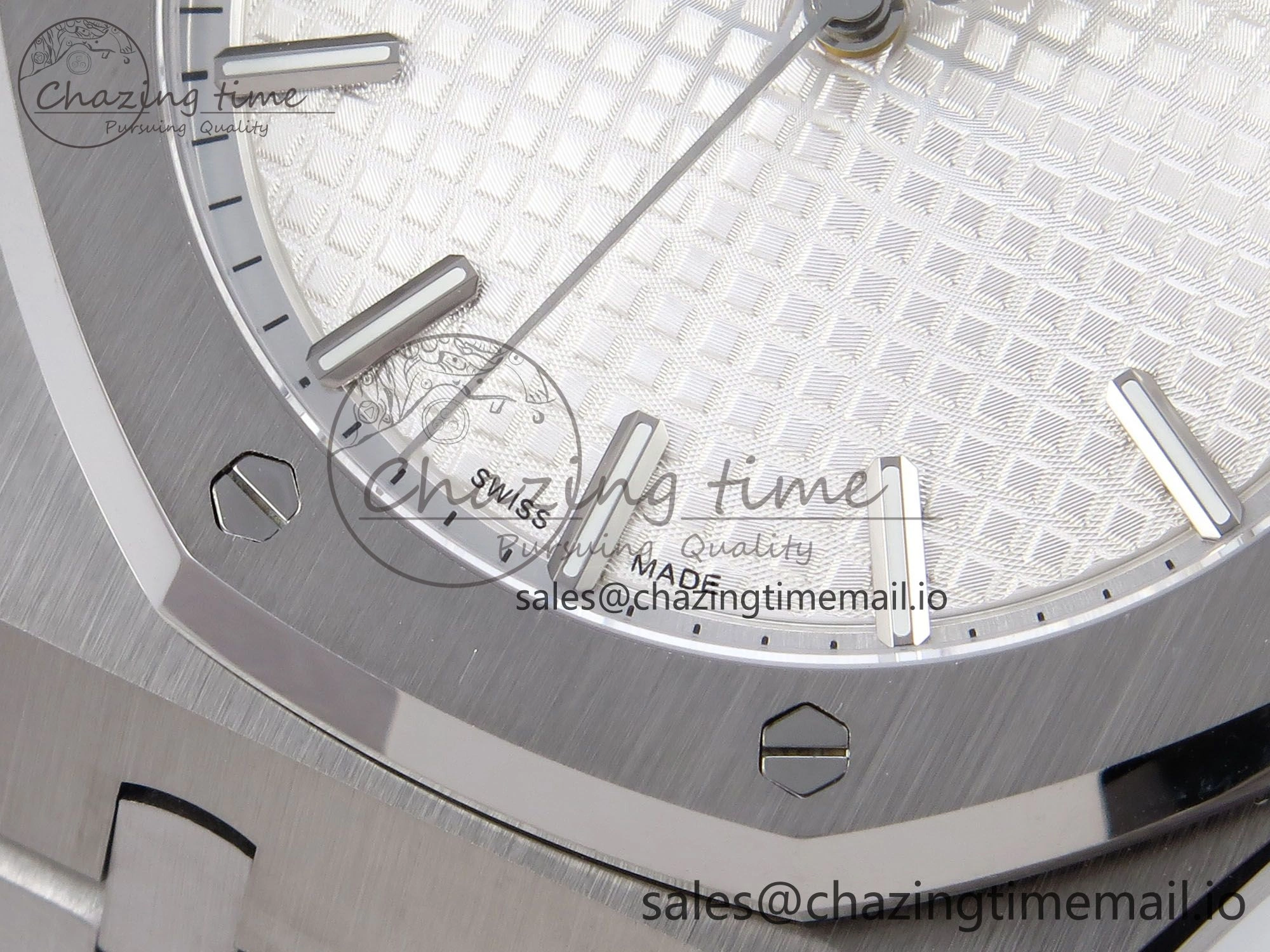 QuickDry Royal Oak 41mm 15500 SS TKF 1:1 Best Edition White Dial on SS Bracelet SA4302 Super Clone 4306