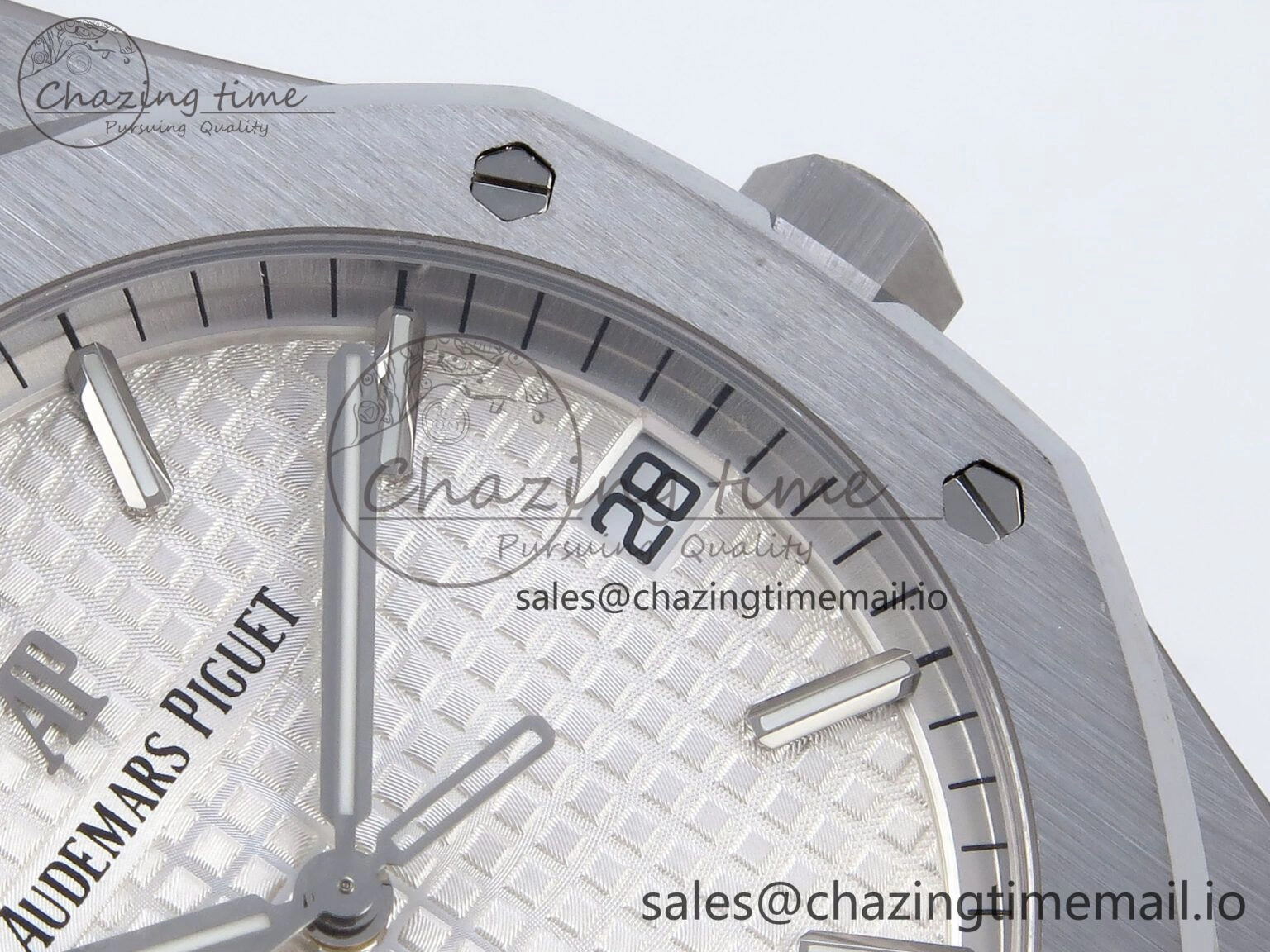 QuickDry Royal Oak 41mm 15500 SS TKF 1:1 Best Edition White Dial on SS Bracelet SA4302 Super Clone 4306
