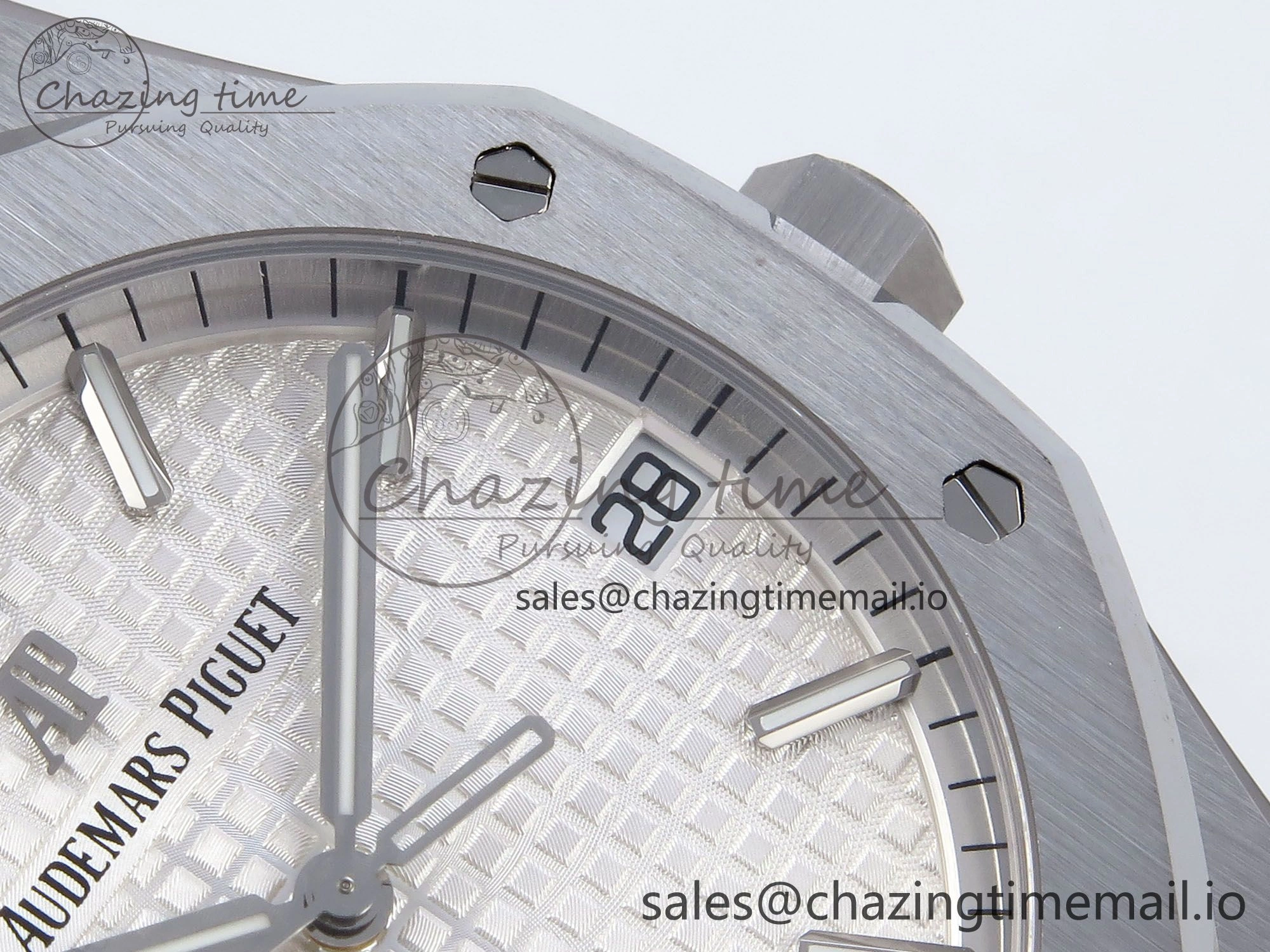 QuickDry Royal Oak 41mm 15500 SS TKF 1:1 Best Edition White Dial on SS Bracelet SA4302 Super Clone 4306