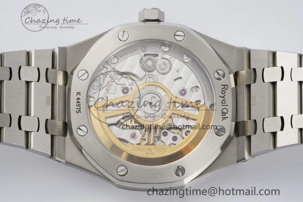 Royal Oak 41mm 15500 SS ZF 1:1 Best Edition Black Textured Dial on SS Bracelet A4302 Super Clone WellDesigned 4738