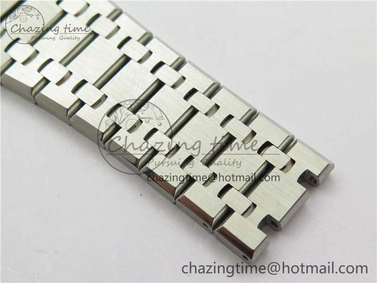 Royal Oak 41mm 15500 SS ZF 1:1 Best Edition Black Textured Dial on SS Bracelet A4302 V2 (Free Box) Unique 4828
