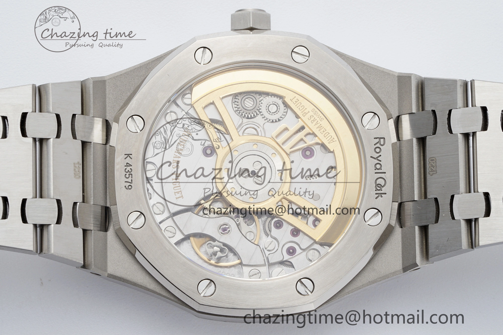 Royal Oak 41mm 15500 SS ZF 1:1 Best Edition Blue Textured Dial on SS Bracelet A4302 Super Clone V Comfortable 4713